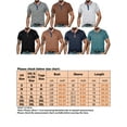 thumbnail image 6 of Fangasis Mens T Shirts Crew Neck Summer Tops Button Placket T-shirt Men Fashion Blouse Loose Fit Work Pullover Denim Blue 2XL, 6 of 6