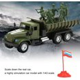 thumbnail image 2 of Coche de aleación a escala 1:43 con sonido y luz, camión militar, soldados de juguete, figura de acción, simulación, colección militar, decoración de vehículos en miniatura, regalos de cumpleaños par TUNC Sencillez, 2 of 5