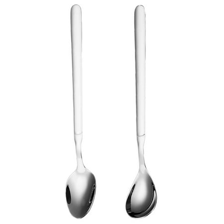 

2Pcs Coffee Spoons Stainless Steel Spoons Mixing Spoons Practical Coffee Spoons Stirring Spoons