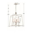 thumbnail image 3 of 2244-PN Crystorama Lighting Sylvan - Four Light Chandelier With Linen Fabric Shades In Traditional Style - 21.5 Inches Wide By 29.75 Inches High, 3 of 11