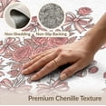thumbnail image 6 of ODIKA 8'x10' Washable Area Rug Rosebud Ribbon Border Shack Dainty Clusters Pink Delicate Refined for Living Room, Under Sectional, Family , Durable, Non-Slip, 6 of 7