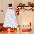 thumbnail image 5 of Resenkos 6.5ft Snowman Shape Christmas Tree with 140 Cool Lights & 8 Modes, White, 5 of 9