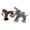 A, variant on PrimeGo 2Pcs Plush Dog Chew Toys Squeaky Stuffed Animals Dog Toy Linen Fabric Cute Animal Puppy Teething Toy for All Breeds Tug Fetch Play