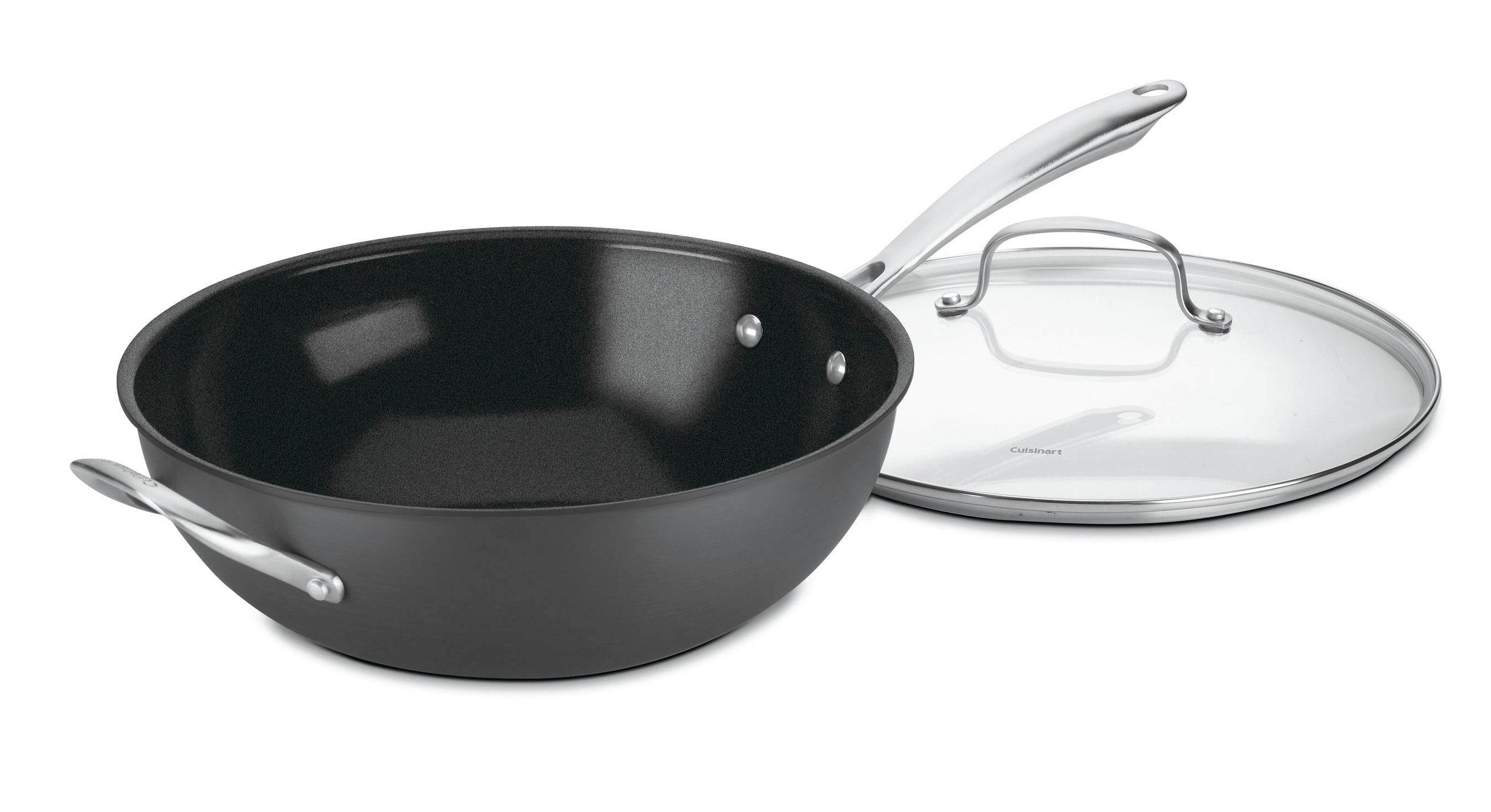 Cuisinart 626-32H Chefs Classic Nonstick Hard-Anodized 12-1/2-Inch Stir Fry with Helper Handle and Cover 