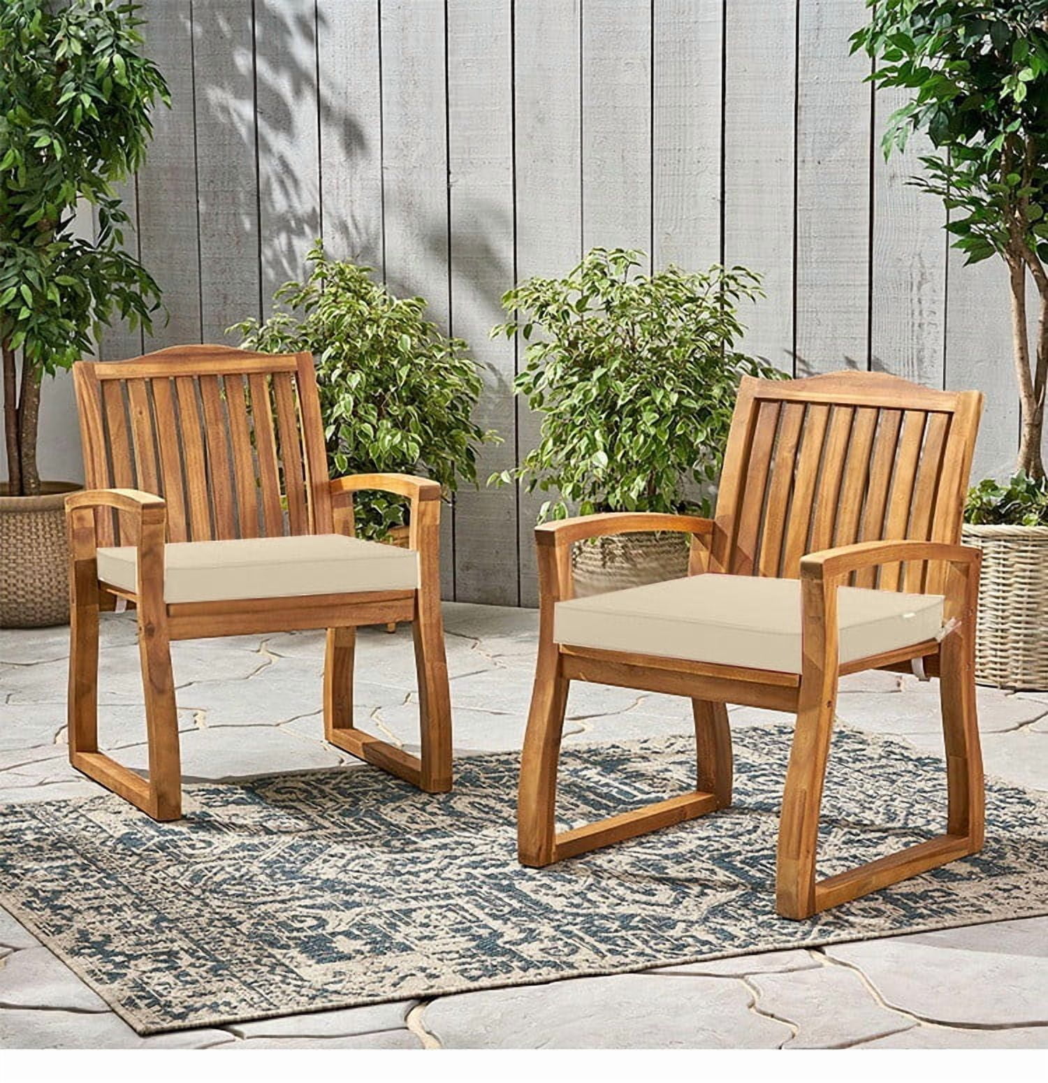 Outdoor Square Cushion Cover Polyester Seat Pad For Garden Patio Furniture Durable Weather Protector Without Core