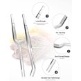 thumbnail image 2 of GHSDFBB 10-inch Cooking Offset Tweezer and Curved Tong Set, Tongs Precision Serrated Tips, Stainless Steel Professional Chef Tweezer Kitchen Tools for BBQ, Plating and Serving, 2 of 7
