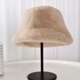thumbnail image 3 of ievspot Women Winter Bucket Hat Fuzzy Plush Short Brim Dome Windproof Warmth Sun Protection Fisherman Cap Outdoor Travel Headwear, 3 of 7