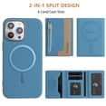 thumbnail image 4 of Decase Removable 2-in-1 Magnetic Wallet Case Compatible with iPhone 11 Pro,Fashion PU Leather Flip Cover with RFID Blocking,6 Card & Cash Slots,Shockproof Anti-Scratch PC+TPU Back Cover,Lightblue, 4 of 12