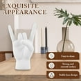 thumbnail image 5 of Resin Rock on Hand Statue Compact Decorative Rock Culture Table Sculpture for Bookshelf Mantle Home Office, 5 of 11