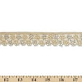 thumbnail image 3 of 1.25 Inch Floral Beaded Rhinestone Corded Mesh Trim By The Yard for Sewing, Crafts, Decor, or Upholstery (Gold / 5 Yards), 3 of 3