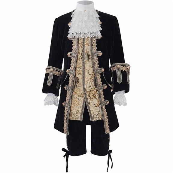 Baroque Inspired Royal Style Court Suit for Men Vintage Noble Costume Outfit Set