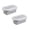 Gray, variant on QIJGEBGG 2 PCS Large Collapsible Silicone Food Storage Containers with Lids, Meal Prep Box, Bento Lunch Boxes, Rv Collapsible Bowls for Camping, Kitchen, BPA Free