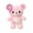 C004- Pink, variant on Pastel Purple Plush Stuffed Bear, Cute Teddy Bear, Collectible Teddy Bear, Soft Plush Toys for Toddlers, 12X9 in Broken Style Stuffed Toys with Contrasting Colored Patch Ears,