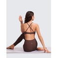 thumbnail image 3 of CRZ YOGA Butterluxe Deep V-Neck Sports Bras for Women Criss Cross Padded Top Wireless Yoga Bras, 3 of 5