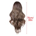 thumbnail image 3 of Wig with Bangs, Wigs for Women, Black Body Wig For Women With Medium Length Curly Hair, Brown 1B Wig European And Rose Mesh Matte Silk, 3 of 3
