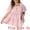 Pink, variant on Women's Plus Summer Square Neck Short Sleeve Tops 1X Light Blue