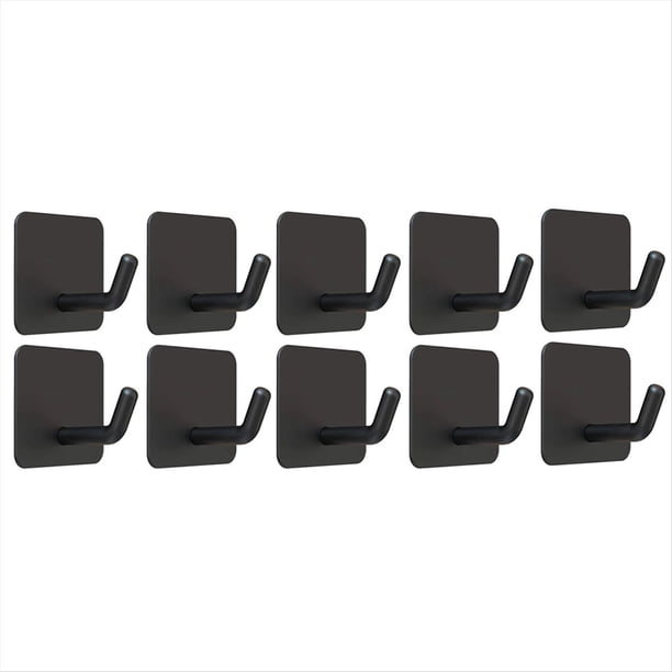 10 Adhesivos de Acero Inoxidable, de Pared Autoadhesivos, Soporte de Almacenamiento Resistente, para Toallas, A