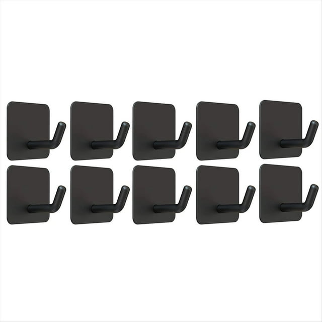 10 Adhesivos de Acero Inoxidable, de Pared Autoadhesivos, Soporte de Almacenamiento Resistente, para Toallas, A
