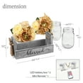 thumbnail image 4 of BEKITCHEN Mason Jar Table Centerpiece Decor for Dining Room Coffee Table with 2 LED Jars & Flowers, 4 of 8