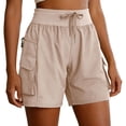 thumbnail image 2 of Fsqjgq Shorts Cargo de Randonnée pour Femmes Vêtements d'Été Taille Haute Shorts en Molleton Décontractés Short de Détente, 2 of 8