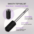 thumbnail image 3 of USA Pana DLC 3/32" Safety Nail Carbide - Smooth Round Top Small Barrel Head for Electric Dremel Drill Machine (Black, Coarse Grit), 3 of 6