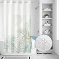 thumbnail image 2 of No Hook Shower Curtain, Summer Botanical Shower Curtains for Bathroom with See Through Top Window, Green Tropical Palm Leaves Watercolor Waterproof & Washable Bath Curtain Narrow 54"x78", 2 of 9