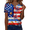 Red(American Flag Stars Striped), variant on 250 Anniversary Usa Shirt for Women 4th Of July Short Sleeve Button Henley V Neck Independence Day American Flag Stars Striped Tops Retro Summer July 4th Celebration Tee Shirts White S