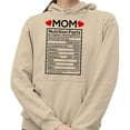 thumbnail image 2 of Mom Nutrition Facts Hoodie Sweatshirt Unisex Small Sand, 2 of 5