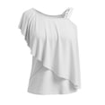 thumbnail image 4 of Neewe Womens Classic Plain Off the Shoulder Tops Oversized Summer Spring T-Shirts 2026 Daily Outfits, 4 of 8
