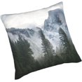 thumbnail image 5 of Foggy Tree Throw Pillow Covers Set of 2, Misty Forest Mountain Decorative Pillowcases 18x18 Inches, Nature Soft Cushion Cover with Hidden Zipper for Home Bedroom Car Decor, 5 of 5