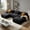 Black, variant on Spaco U-Shaped Modular Sofa, Premium Pet Friendly Corduroy Couch, Extra Wide Armrest, Anti-Slip Base, No Assembly, Living Room Study, Gray