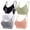 Green, variant on felwors 5 Pcs V Neck Bralettes for Women Padded Bralette with Straps Seamless Bra(Grey, XL)