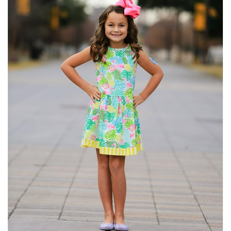 Tropical shop dress kids