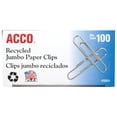 thumbnail image 2 of Acco Brands Recycled Jumbo Paper Clips, 100 count, Silver (72511), 2 of 8