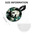 thumbnail image 5 of Panda Set of 2pcs PU Leather Round Suitcase Tags with Privacy Cover and Name ID Tag - Ideal for Travel Luggage, Handbags, Backpacks, School Bags, 5 of 6
