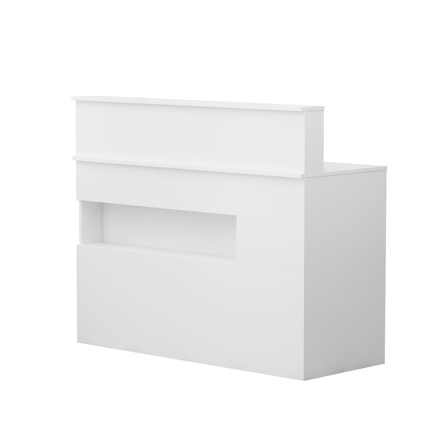 OXYLIFE Reception Desk Front Desk with Keyboard Tray and Lockable Drawer for Office Boutique Lobby