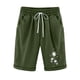 thumbnail image 2 of ICHUANYI Clearance Fashion Women Short Printed Tight High Waist Pocket Elasticity Sports Half Shorts Pants(Army Green, M) ICHUANYI WER2023081006533, 2 of 6