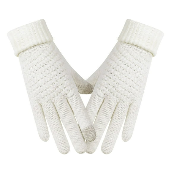 Litrail Women's Winter Thermal Touchscreen Gloves - Thick, Windproof, Cuffed Wrist, Stylish for Outdoor Cold Weather