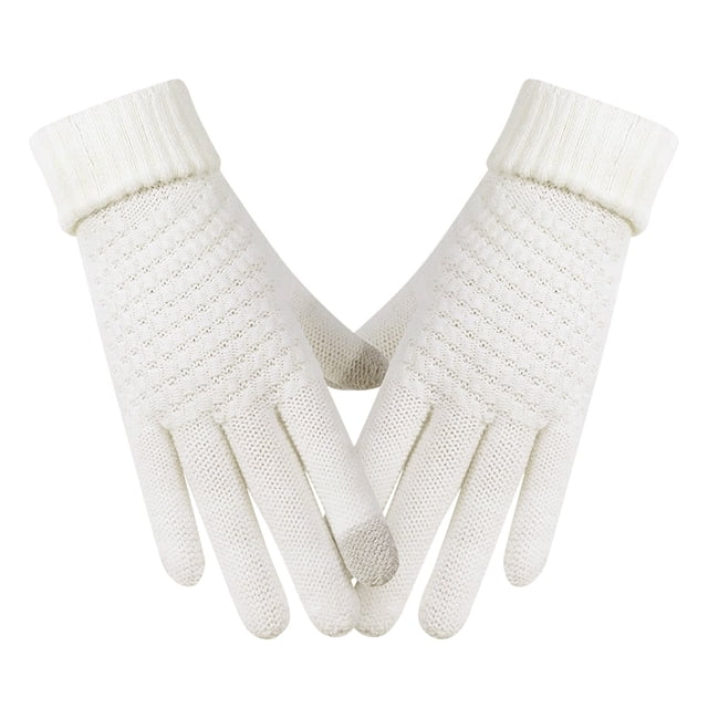 Gants Chauds d'Hiver pour Femmes Gants Tactiles Extérieurs Résistants au Froid Gants Épaissis Poignet à Revers