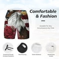 thumbnail image 3 of Saiise Eagle With Hat And Roses for Mens Swimming Trunks Swim Trunks Quick Dry Swim Shorts with Mesh Lining Funny Swimwear Bathing Suits-XX-Large, 3 of 6