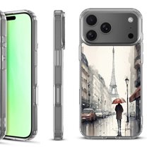 For iPhone 17 Pro Shockproof Protective Phone Case, by OneToughShield - Paris in the Rain