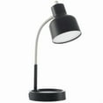thumbnail image 3 of ZYLER- Led Desk Lamp With Catch-All Base & Ac Outlet Metal Gooseneck For Bedside Tables, 3 of 6