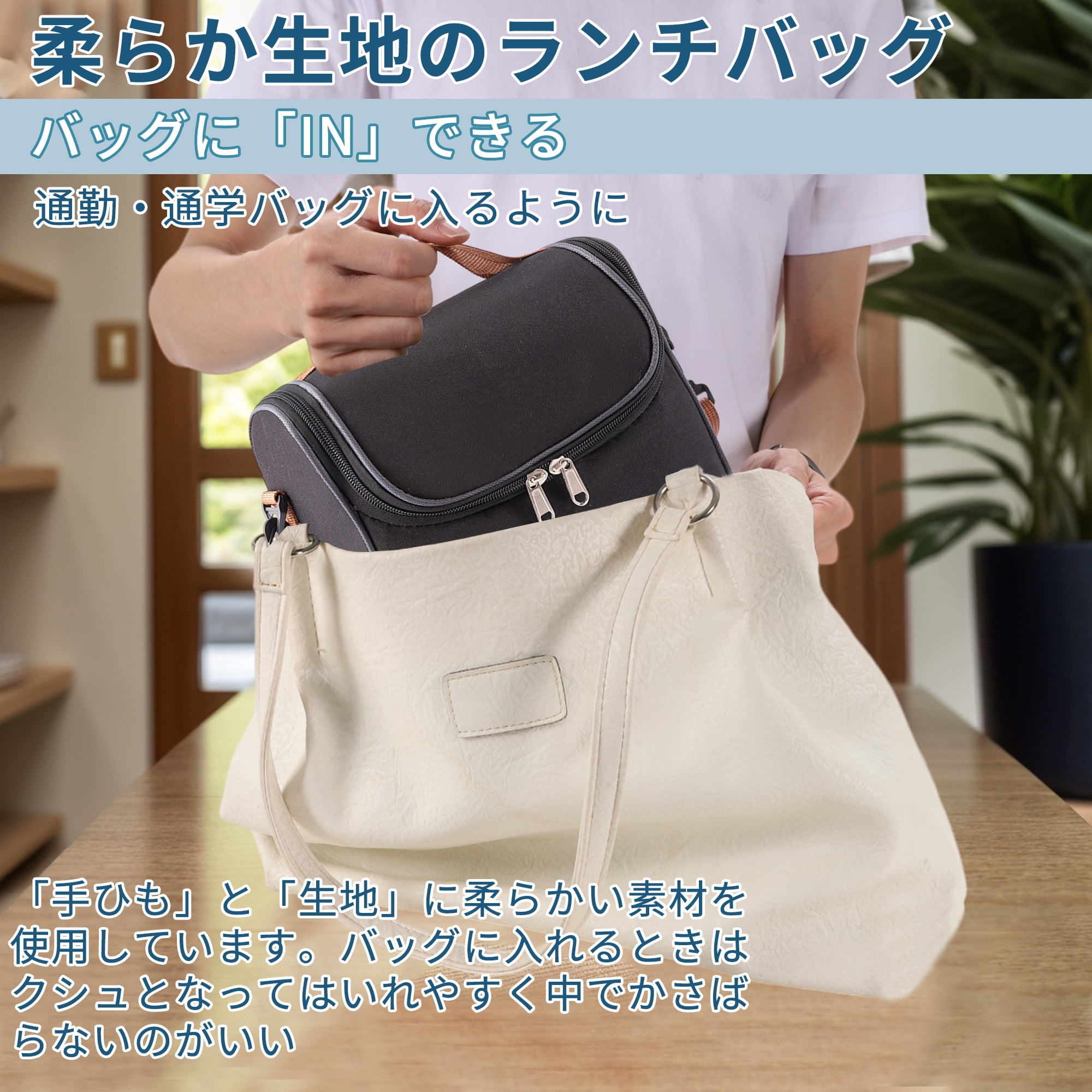 Unique Bargains Reusable Insulated Lunch Tote Bag Black