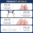 thumbnail image 3 of HBMYN 25 Pairs Eyeglass Nose Pads,Soft Silicone Nose Pads for Glasses,Screw-On Nosepads with Fixing Tools,Pressure-Free Anti Slip Eyeglass Nose Pads for Glass, 3 of 7