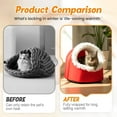 thumbnail image 2 of Cat Caves for Indoor Cats, 2026 New Soft Winter Warm Pet Cave Bed, Removable Cushion Warming Pets Cozy Enclosed Cat House with Non-Slip, Cozy Indoor Nest for Cats and Small Dogs (Red, L), 2 of 10