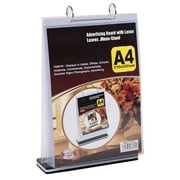 A4 multi-page flip display card label display stand detachable label business menu holder,T-shaped double sided 8.5 x 11