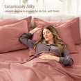 thumbnail image 5 of Bare Home Organic Sateen Sheet Set - 400 Thread Count - 100% Organic Cotton - 4 Piece - Full, Dusty Rose, 5 of 10