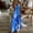 Blue, variant on Lilgiuy Fashion Saving Womens Summer Casual Dresses Women Sexy Off Shoulder Sleeveless Casual Floral Printing Dress Long Dress