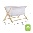 thumbnail image 3 of BreathableBaby Breathable Mesh Portable Bassinet - White/Beech, 3 of 6