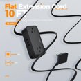 thumbnail image 2 of Protector contra sobretensiones Power Strip TESSAN de 10 pies con 4 tomas de corriente alterna y 3 USB, 2 of 8